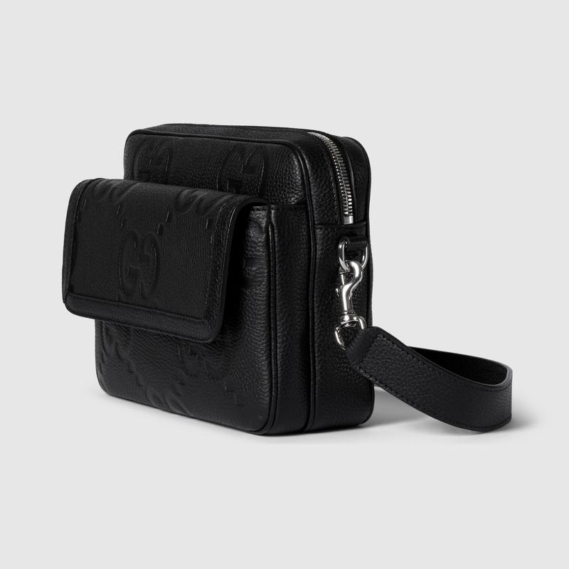 グッチ GUCCI ジャンボGG スモール ボディバッグ ブラックレザー グッチ(GUCCI)グッチ ジャンボGG スモール クロスボディバッグ