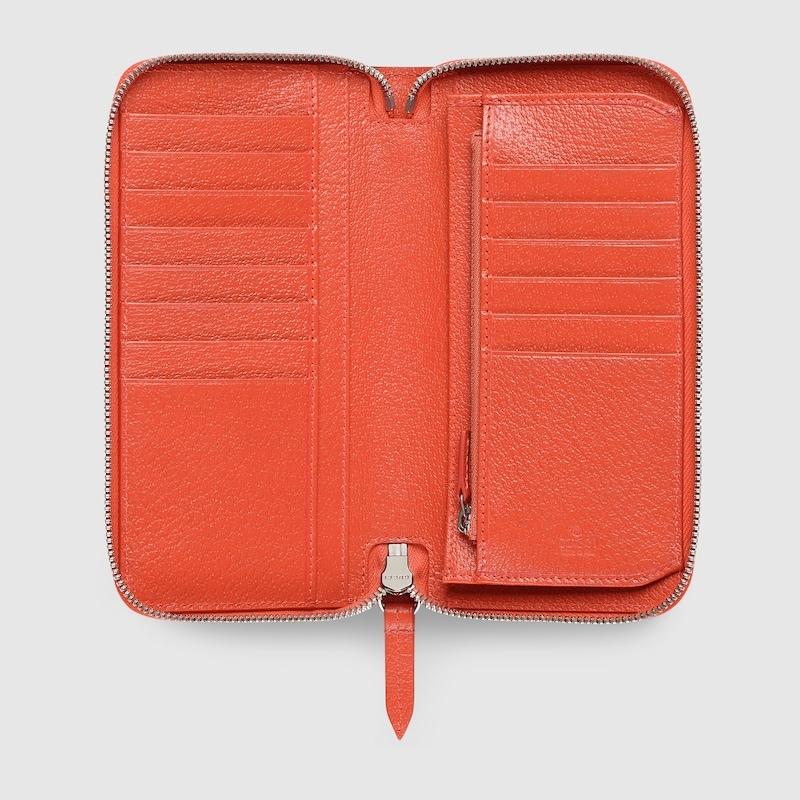 GUCCI（グッチ） メンズ ジップアラウンドウォレット 財布オレンジ
