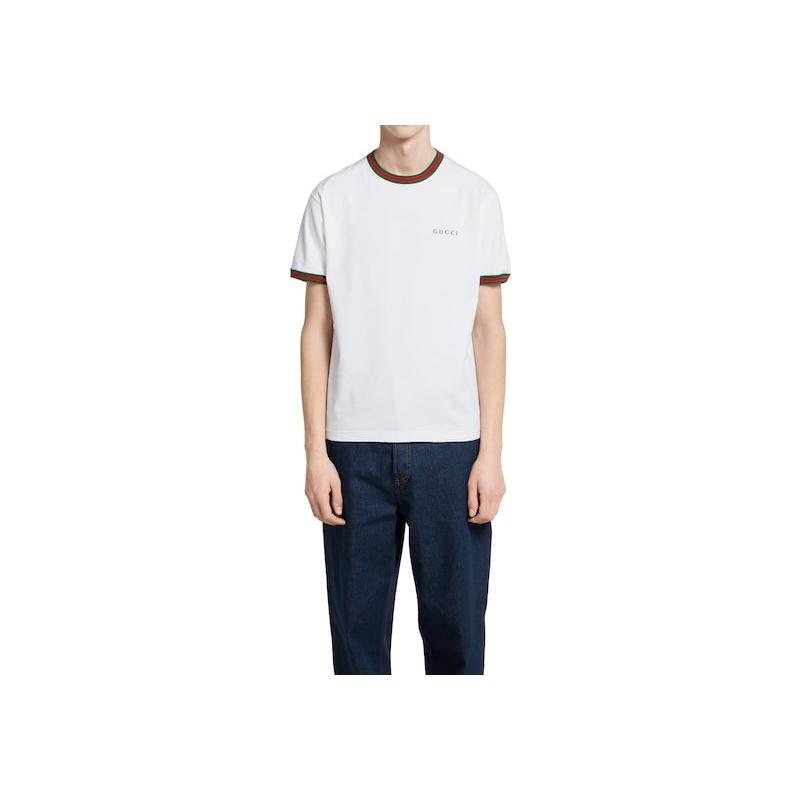 グッチ GUCCI メンズ エンブロイダリー付き コットンジャージー Tシャツ【  - 】【送料無料】【正規品】の画像