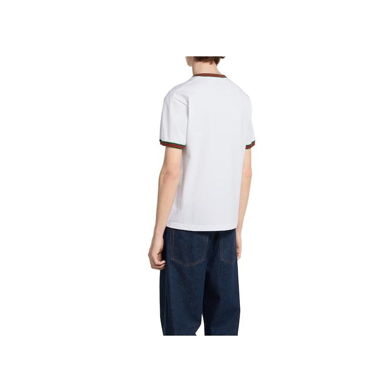 グッチ GUCCI メンズ エンブロイダリー付き コットンジャージー Tシャツ【  - 】【送料無料】【正規品】の画像