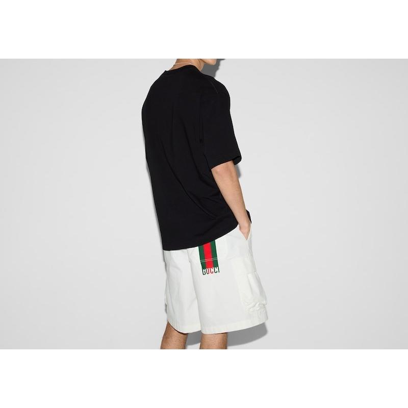 グッチ GUCCI メンズ コットンジャージー プリント Tシャツ【ブラック 】【送料無料】【正規品】の画像