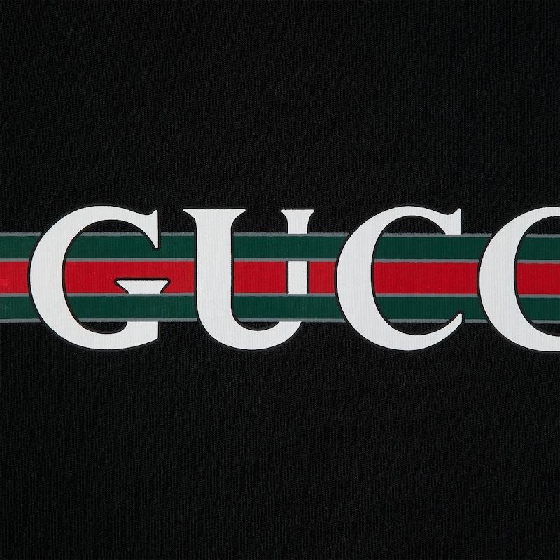 グッチ GUCCI メンズ コットンジャージー プリント Tシャツ【ブラック 】【送料無料】【正規品】の画像
