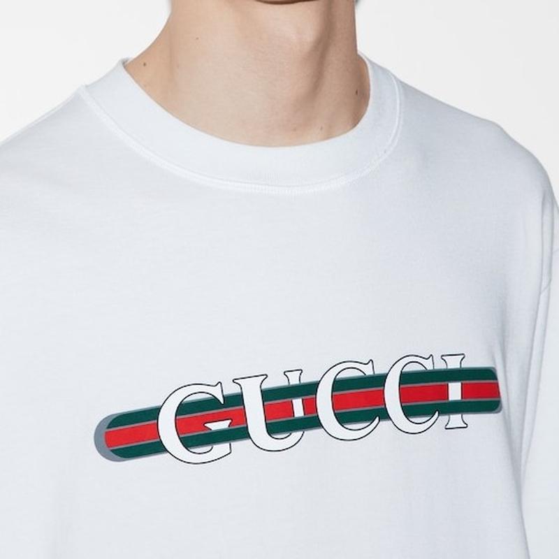 GUCCI（グッチ） メンズ プリント コットンジャージー Tシャツ