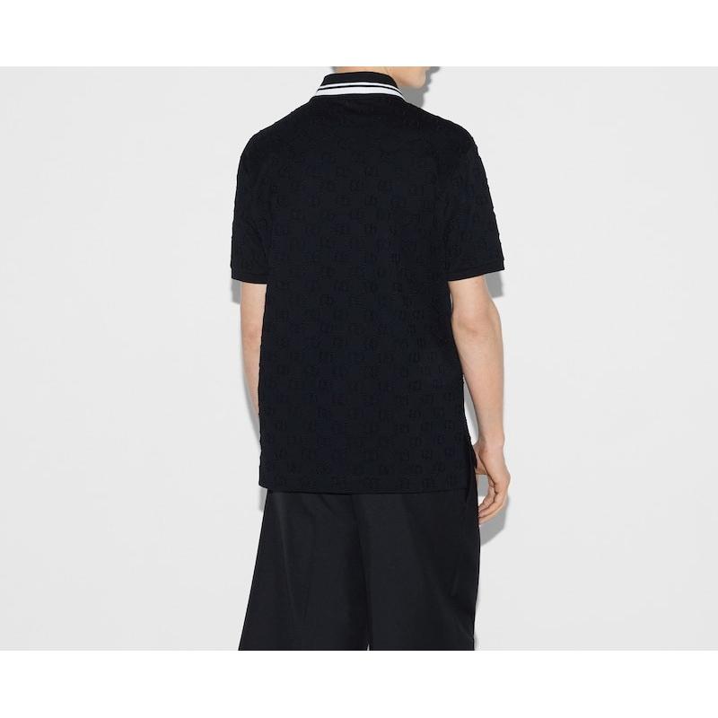 グッチ GUCCI メンズ GG ストレッチコットン ポロシャツ【ブラック＆ホワイト 】【送料無料】【正規品】の画像