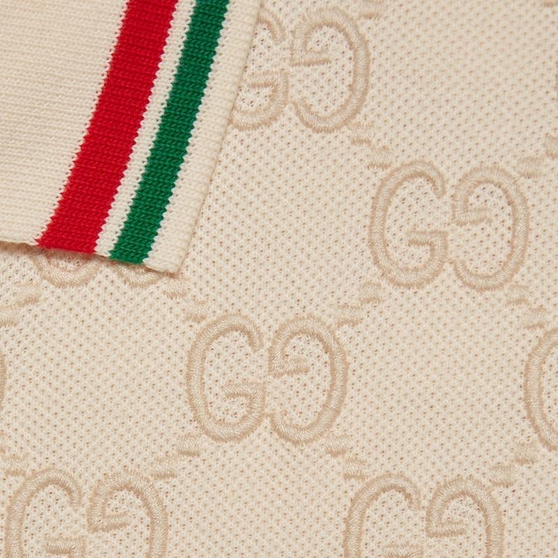GUCCI/グッチ GGコットンピケ ポロシャツ アイボリー サイズXS 753572_XJFUG_9037_010_100_0000