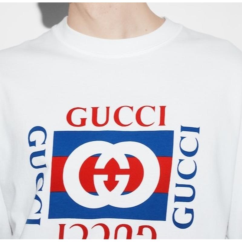 グッチ GUCCI メンズ GUCCI プリント コットンジャージー Tシャツ【ホワイト 】【送料無料】【正規品】の画像