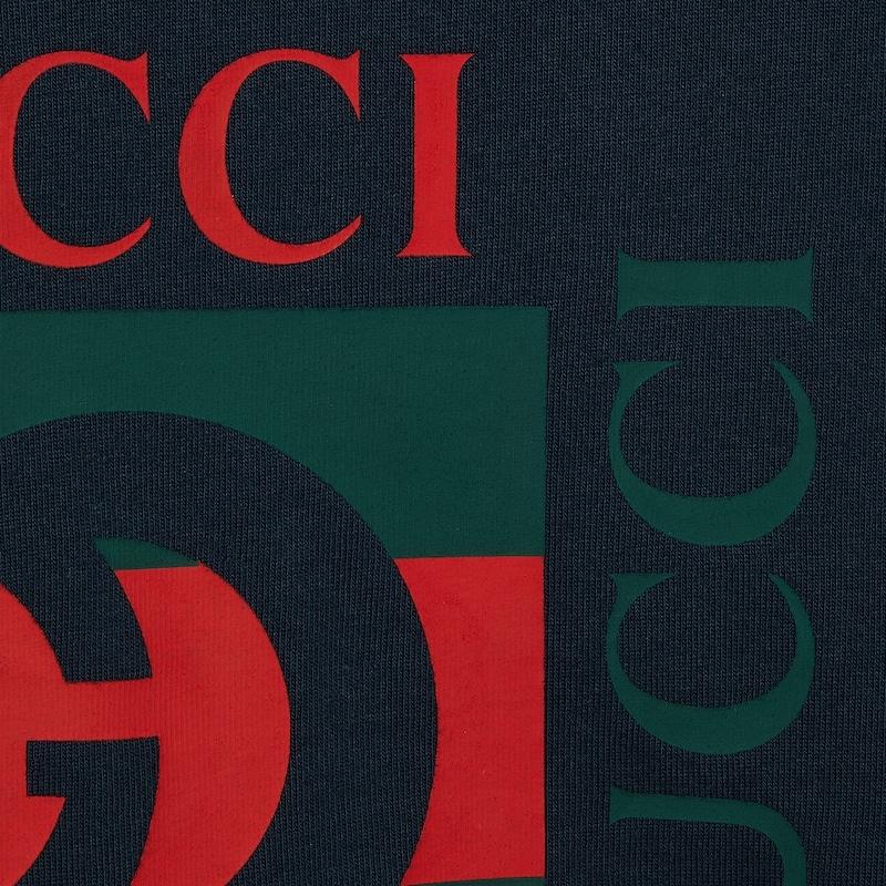 グッチ GUCCI メンズ GUCCI プリント コットンジャージー Tシャツ【ネイビー 】【送料無料】【正規品】の画像