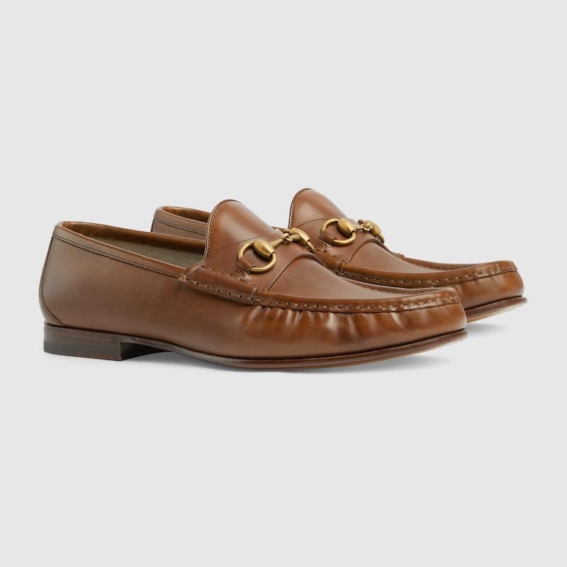 グッチ GUCCI メンズ ホースビット 1953 ローファー【ブラウン レザー 】【送料無料】【正規品】の画像