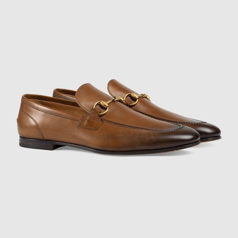グッチ GUCCI メンズ ヨルダーン レザー ローファー【ブラウン レザー 】【送料無料】【正規品】の画像