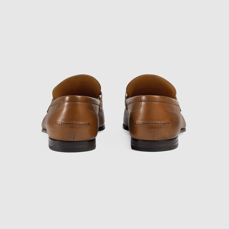 グッチ GUCCI メンズ ヨルダーン レザー ローファー【ブラウン レザー 】【送料無料】【正規品】の画像