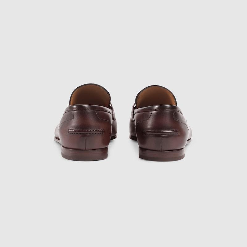 グッチ GUCCI メンズ ヨルダーン レザー ローファー【ダークブラウン レザー 】【送料無料】【正規品】の画像