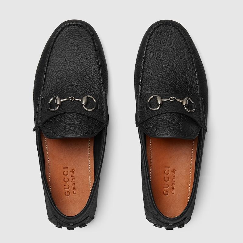 GUCCI（グッチ） メンズ ホースビット付き ドライビングシューズ