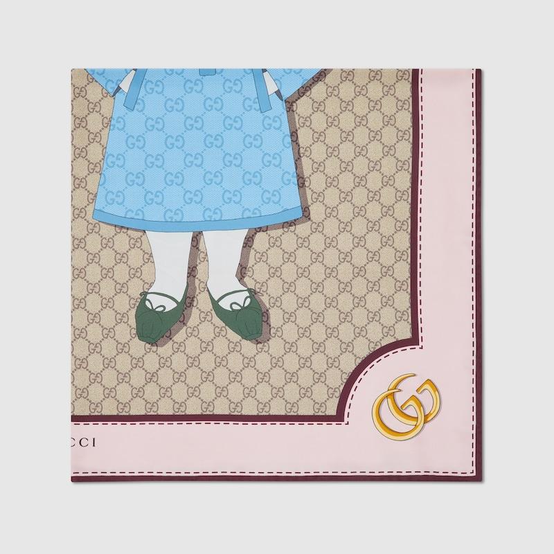 GUCCI（グッチ） レディース ヒグチユウコ プリント シルクスカーフ