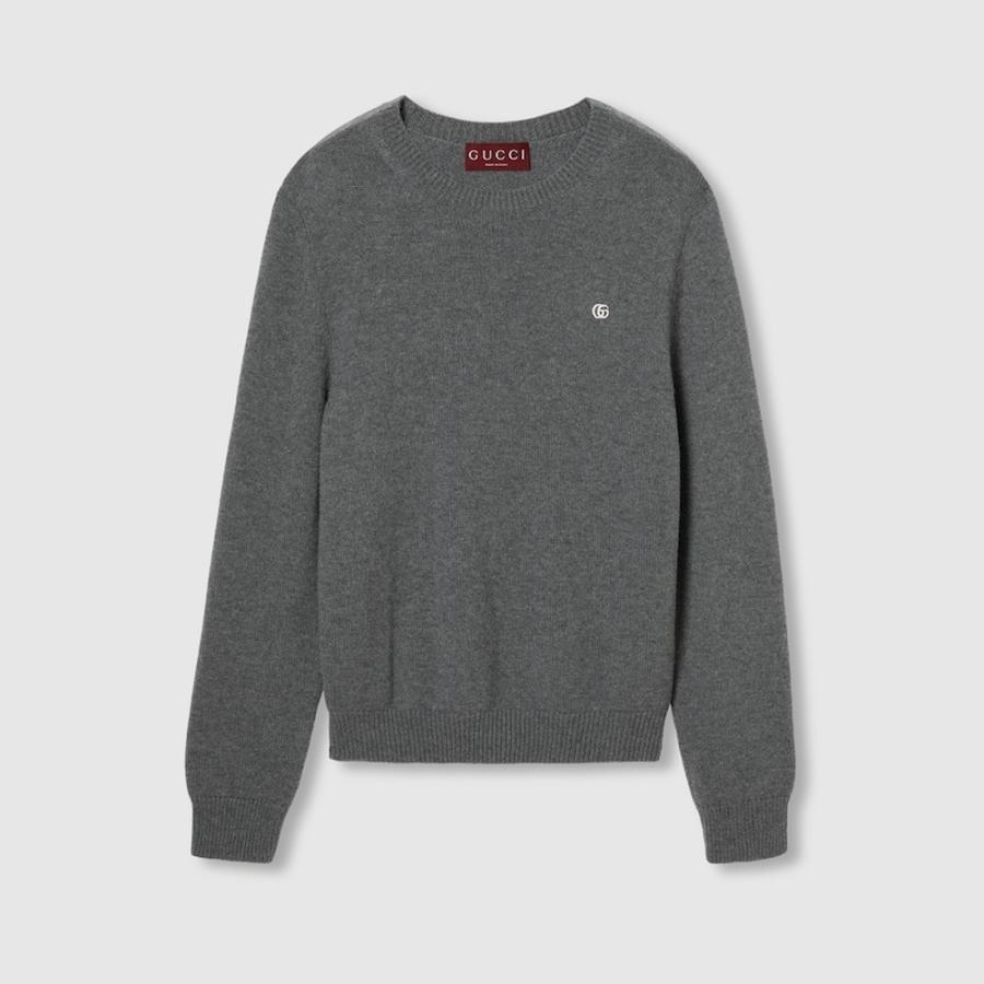 GUCCI（グッチ） メンズ エンブロイダリー付き ウールカシミア 