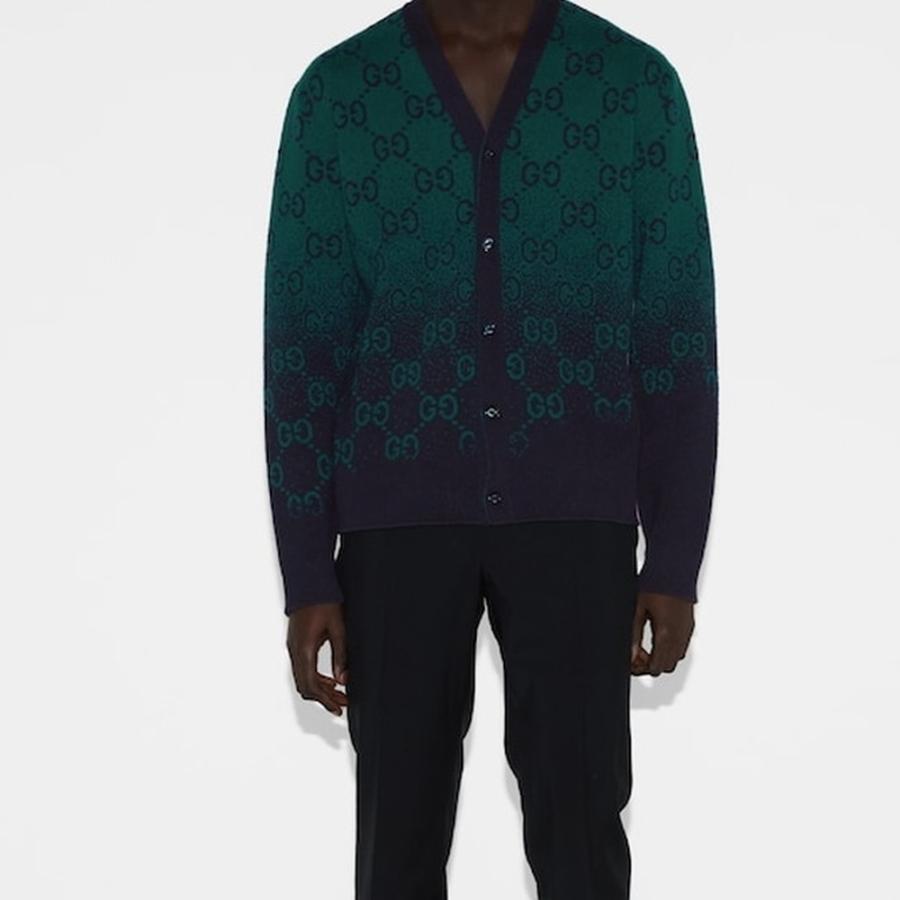 6218 未使用 グッチ ウール GGジャカード カーディガン ジャケット GUCCI - 6218 未使用 グッチ ウール GGジャカード カーディガン