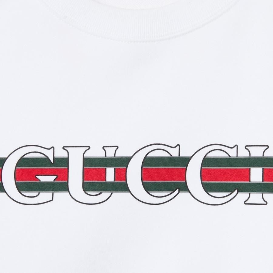 グッチ GUCCI メンズ プリント付き コットンジャージー スウェットシャツ【ホワイト 】【送料無料】【正規品】の画像