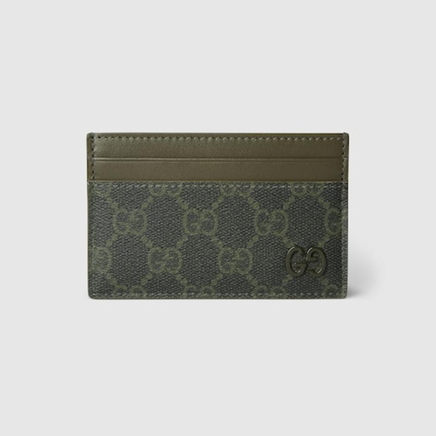 GUCCI GGパターン ケース　カードケース GUCCI（グッチ） メンズ GGパターン カードケース【フォレストグリーン