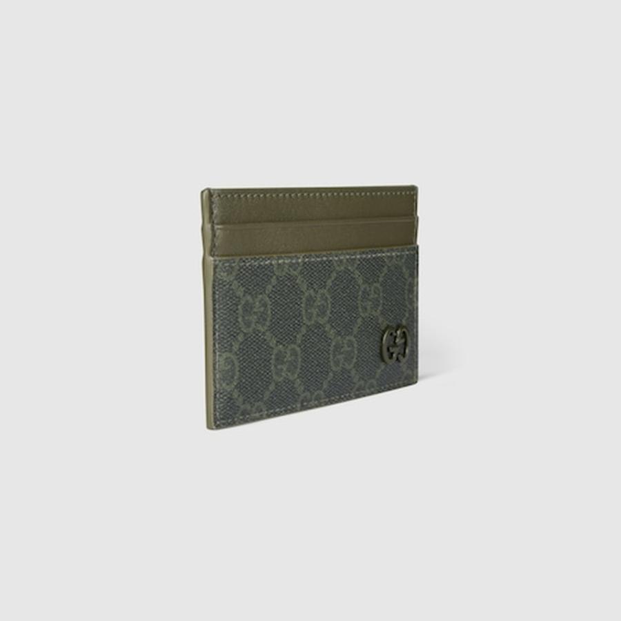 GUCCI GGパターン ケース　カードケース GUCCI（グッチ） メンズ GGパターン カードケース【フォレストグリーン