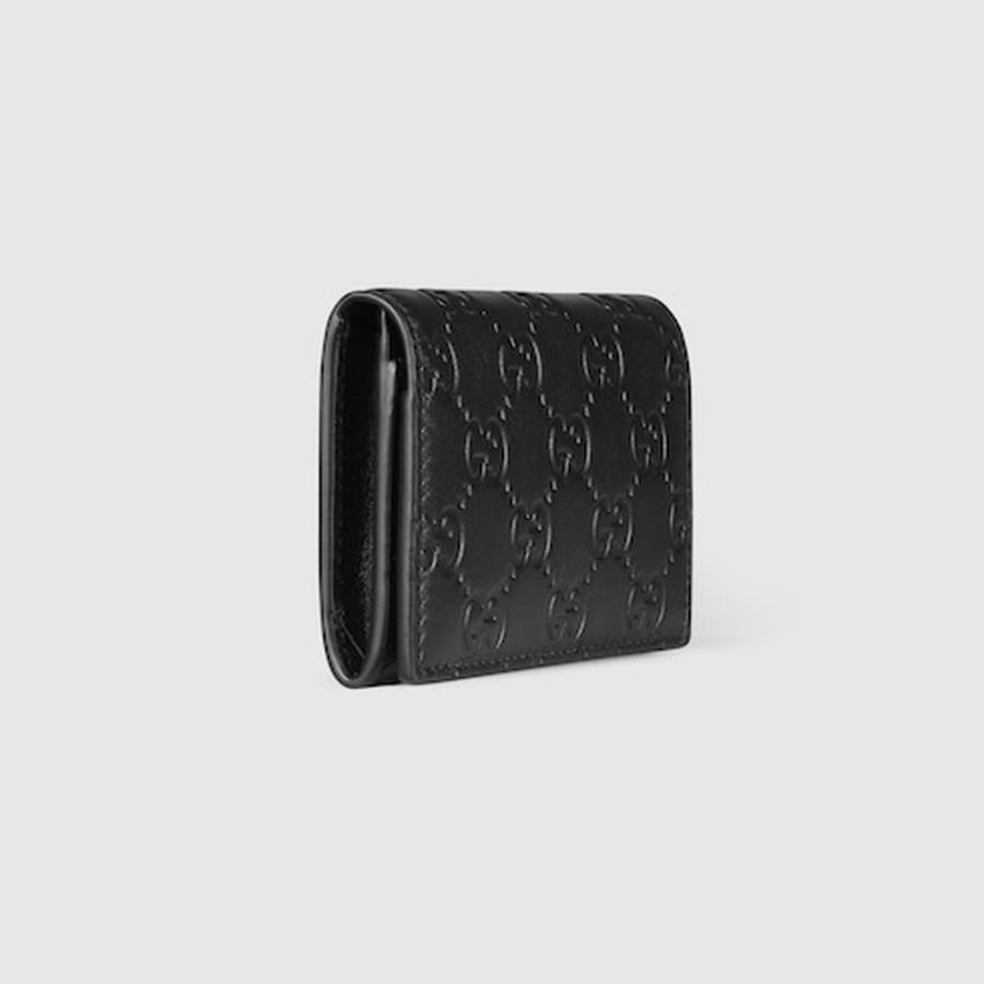 GUCCI グッチ ケース GGエンブレム GGグレインレザー ブラック GGエンブレム〕カードケース ・ブラック GGレザー | GUCCI公式