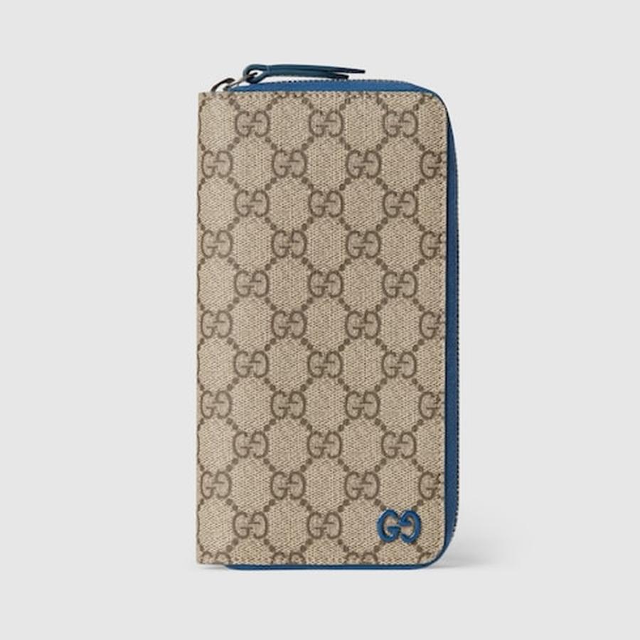 GUCCI（グッチ） メンズ ジップアラウンドウォレット 財布 ブルー
