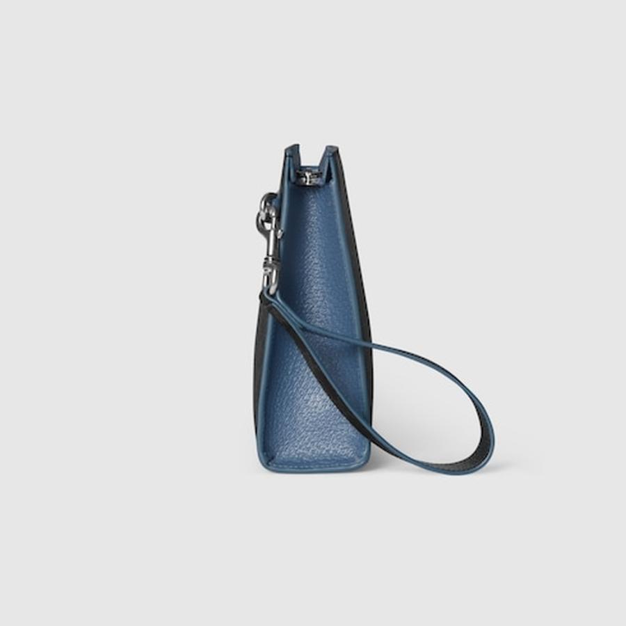 グッチ GUCCI メンズ バイカラー スモール ポーチ【ブラック スプリーム 】【送料無料】【正規品】の画像