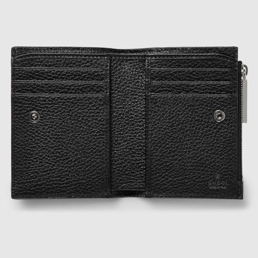 グッチ GUCCI メンズ ロゴ コインウォレット 財布【ブラック レザー 】【送料無料】【正規品】の画像