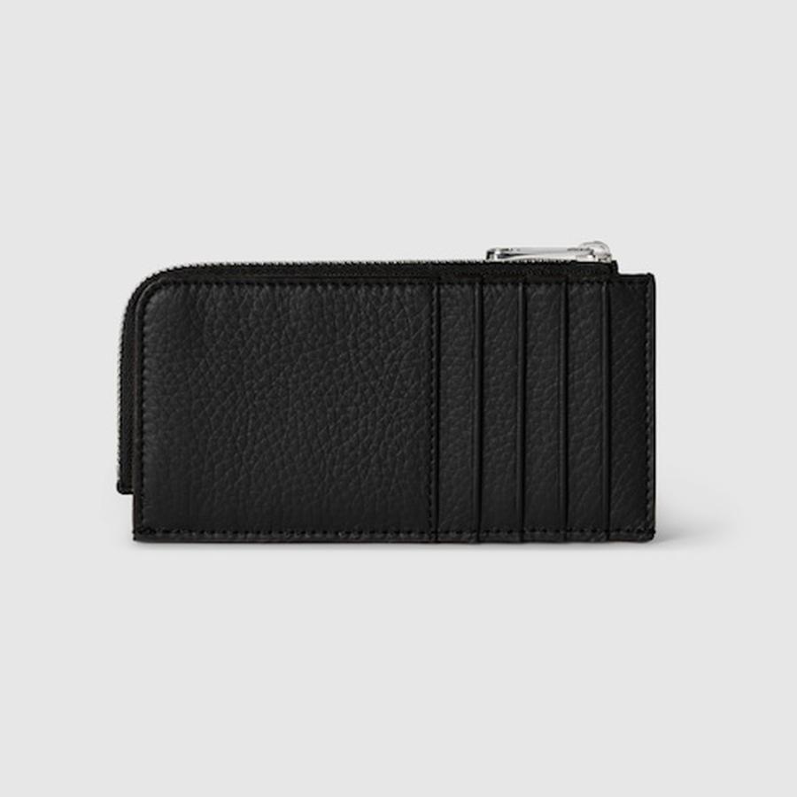 グッチ GUCCI メンズ ロゴ ジップカードケース【ブラック レザー 】【送料無料】【正規品】の画像