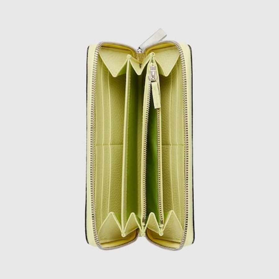 グッチ GUCCI メンズ GUCCI ロゴ ジップアラウンドウォレット 財布【ライムグリーン レザー 】【送料無料】【正規品】の画像