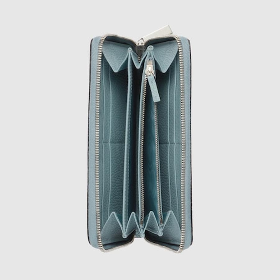 グッチ GUCCI メンズ GUCCI ロゴ ジップアラウンドウォレット 財布【パステルブルー レザー 】【送料無料】【正規品】の画像