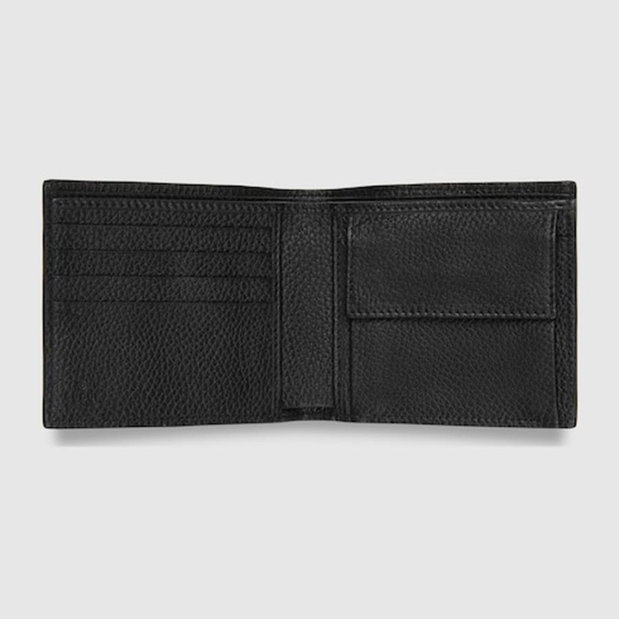 グッチ GUCCI メンズ GUCCI ロゴ 二つ折りウォレット 財布【ブラック レザー 】【送料無料】【正規品】の画像