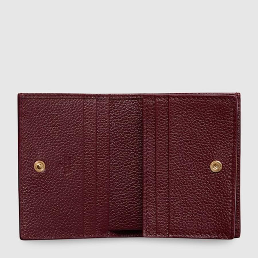 グッチ GUCCI レディース ダブルG バイカラー スモールウォレット 財布【ブラック＆レッド レザー 】【送料無料】【正規品】の画像