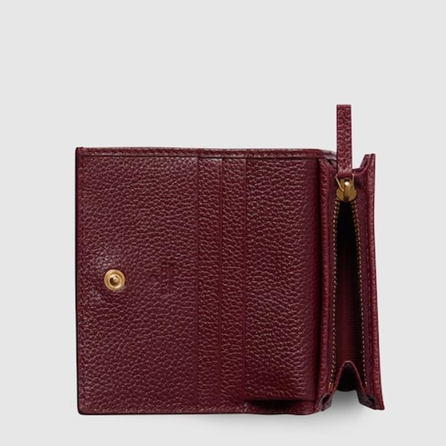 グッチ GUCCI レディース ダブルG バイカラー スモールウォレット 財布【ブラック＆レッド レザー 】【送料無料】【正規品】の画像