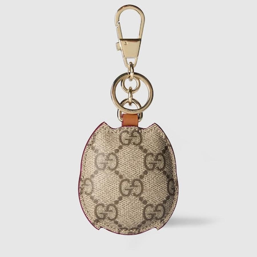 グッチ GUCCI レディース オウル（ふくろう）シェイプ バッグ チャーム【ベージュ＆ダークブラウン キャンバス 】【送料無料】【正規品】の画像
