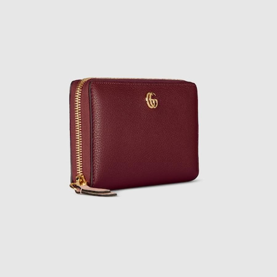 グッチ GUCCI レディース ダブルG バイカラー ジップアラウンドウォレット 財布【グッチ ロッソ アンコーラ＆ピンク レザー 】【送料無料】【正規品】の画像