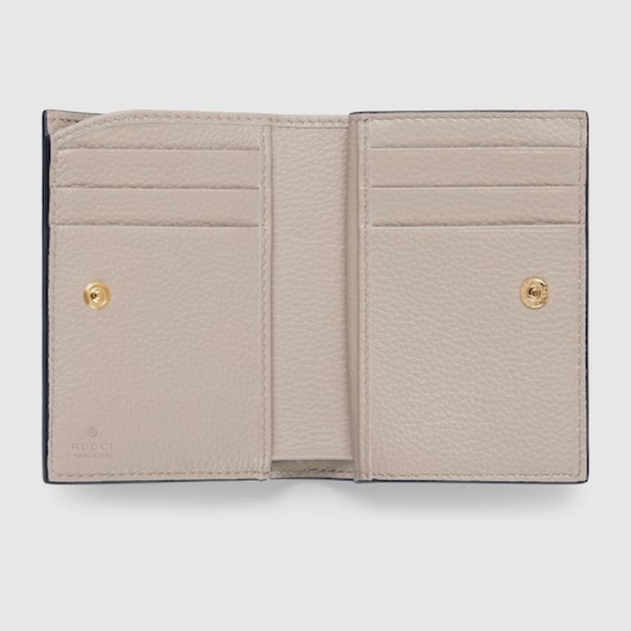 【美品】  GUCCI / グッチ | ダブルG バイカラー スモールウォレット | ベージュ/ホワイト系 | レディース 日本限定 ダブルG バイカラー スモールウォレット ・ベージュ