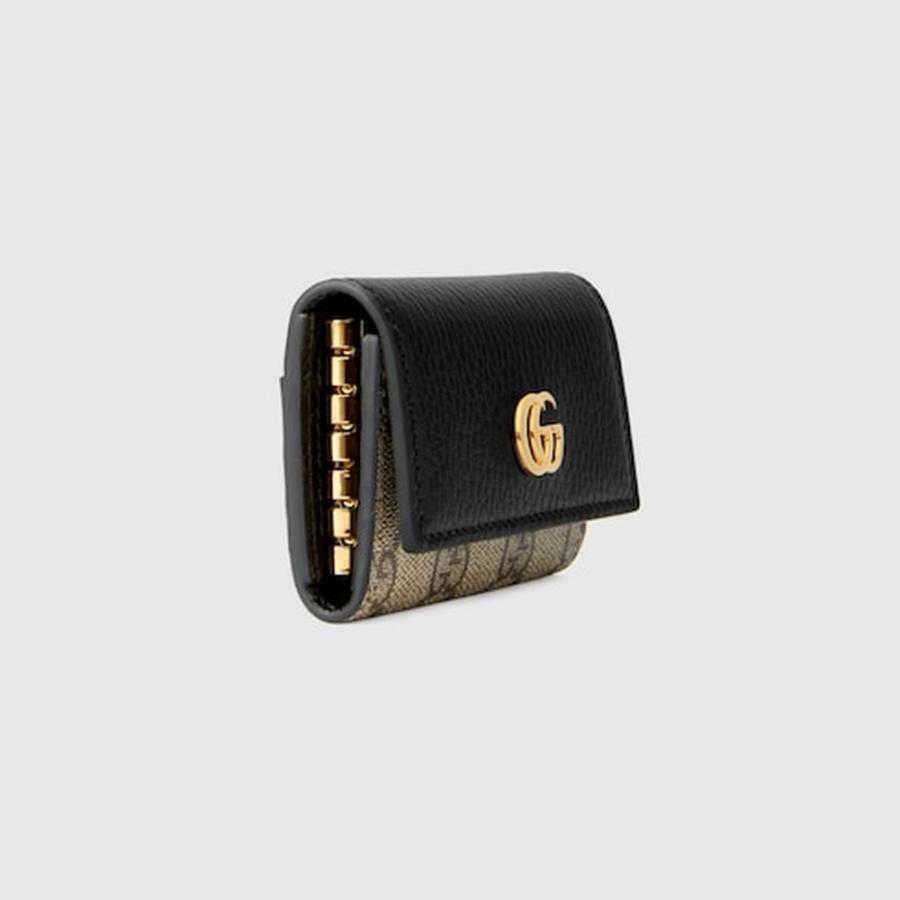 GUCCI（グッチ） レディース ダブルG バイカラー キーケース【ブラック