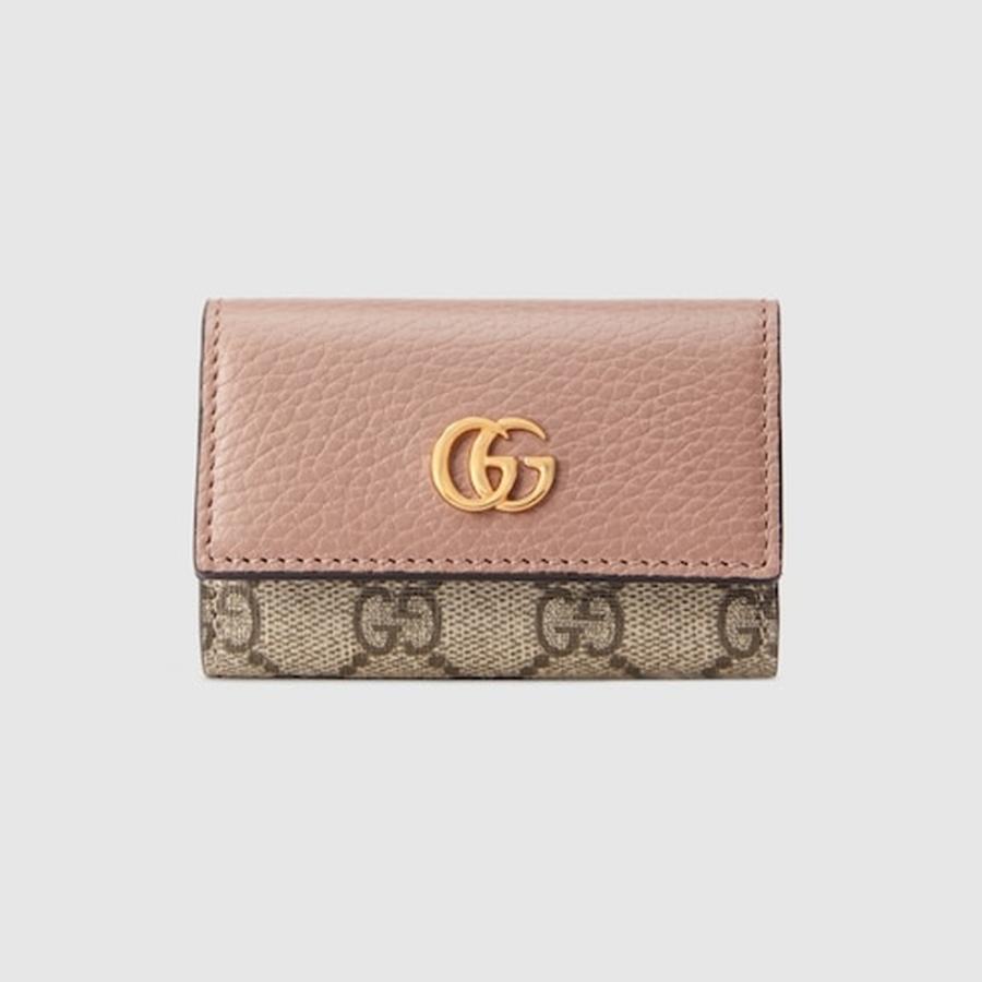 GUCCI（グッチ） レディース ダブルG バイカラー キーケース【ダスティ