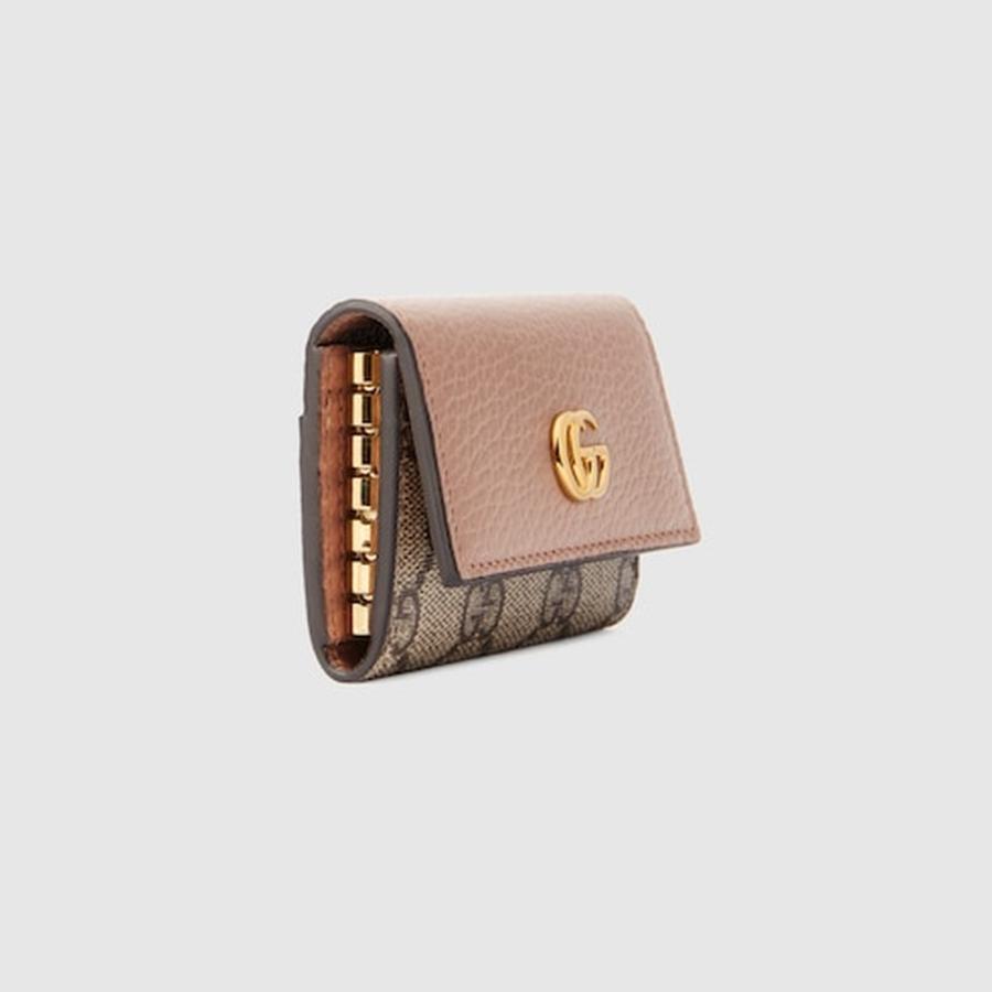 GUCCI（グッチ） レディース ダブルG バイカラー キーケース【ダスティ