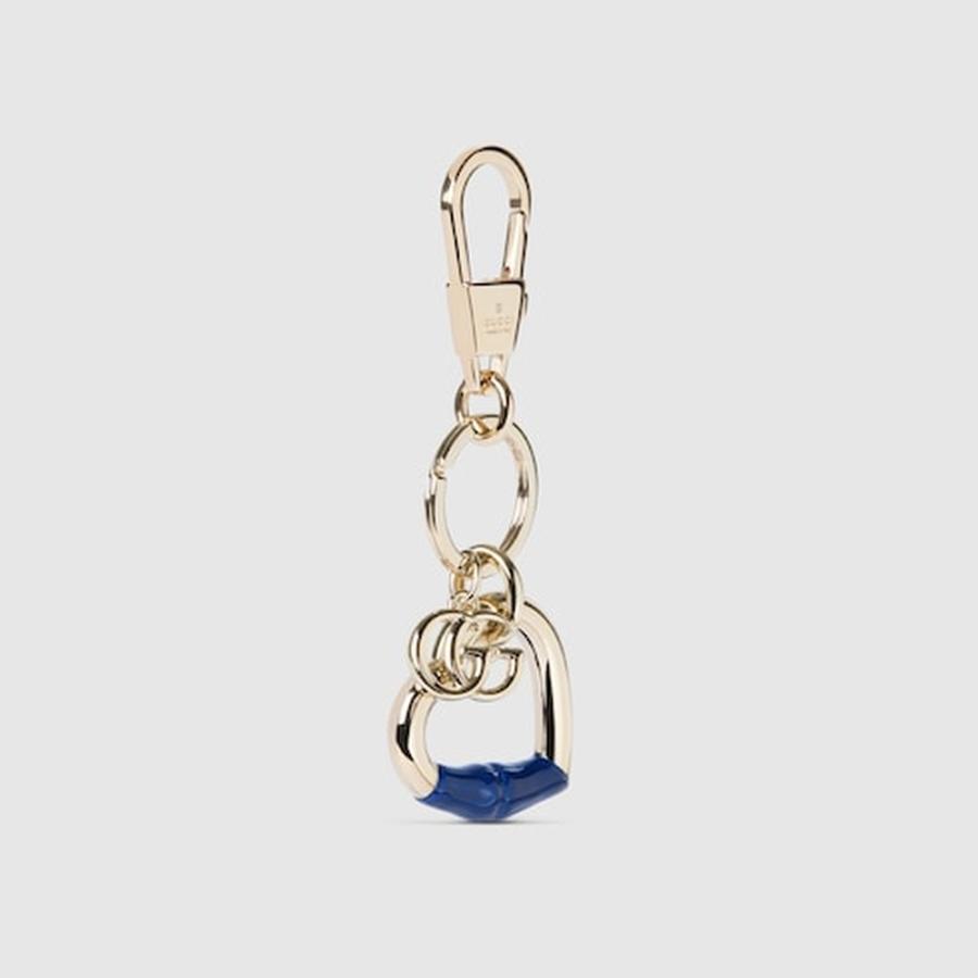 グッチ GUCCI レディース ハートシェイプ キーチェーン【ライトブルー ラッカーフィニッシュ 】【送料無料】【正規品】の画像