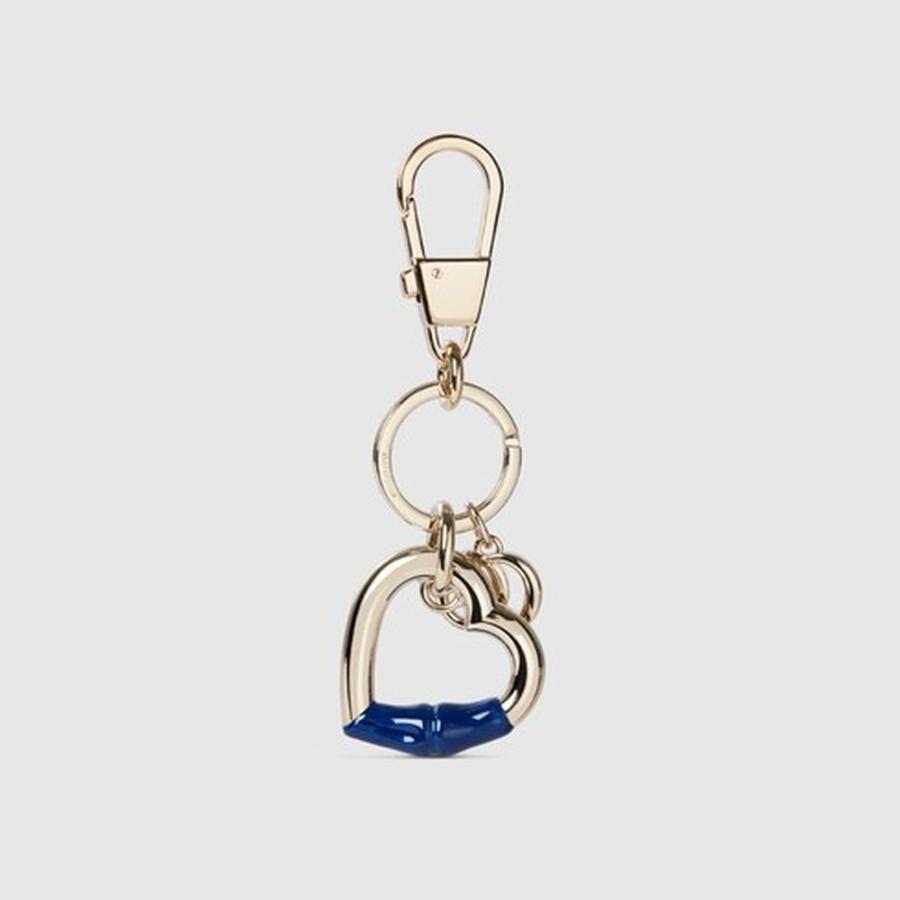 グッチ GUCCI レディース ハートシェイプ キーチェーン【ライトブルー ラッカーフィニッシュ 】【送料無料】【正規品】の画像