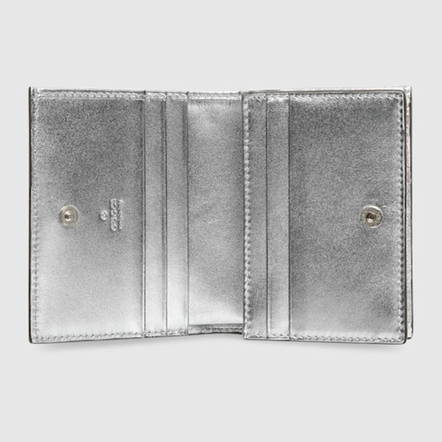 グッチ GUCCI レディース ダブルG パイソン スモールウォレット 財布【メタリックシルバー 】【送料無料】【正規品】の画像