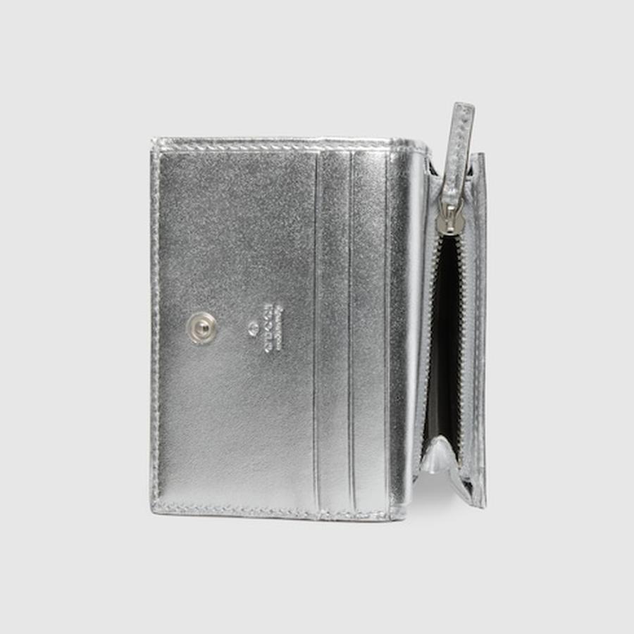 グッチ GUCCI レディース ダブルG パイソン スモールウォレット 財布【メタリックシルバー 】【送料無料】【正規品】の画像