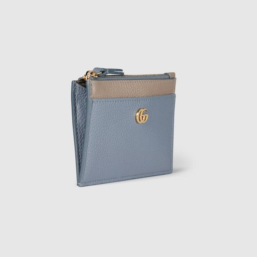 GUCCI ポーチ ダブルG GUCCI（グッチ） レディース ダブルG ジップ キーポーチ【ライトブルー
