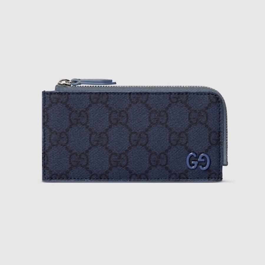グッチ GUCCI メンズ バイカラー GG ジップカードケース【ダークブルー GGスプリーム 】【送料無料】【正規品】