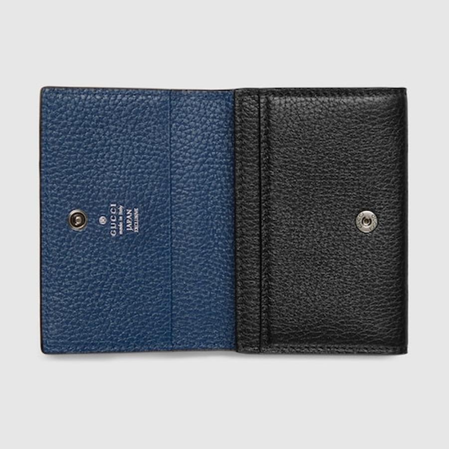 GUCCI（グッチ） メンズ カードケース ブルー インテリア【ブラック 