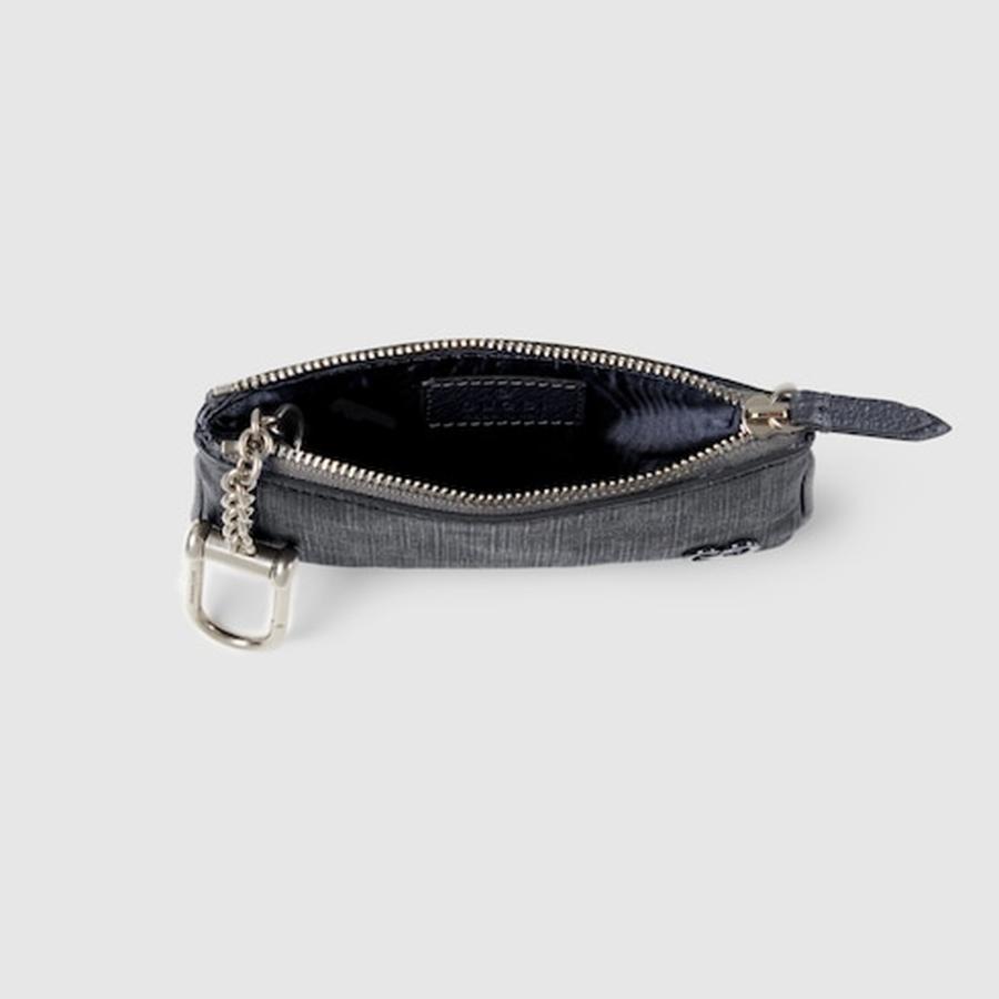 グッチ GUCCI メンズ バイカラー キーポーチ【グレー＆ブラック スプリーム キャンバス 】【送料無料】【正規品】_1
