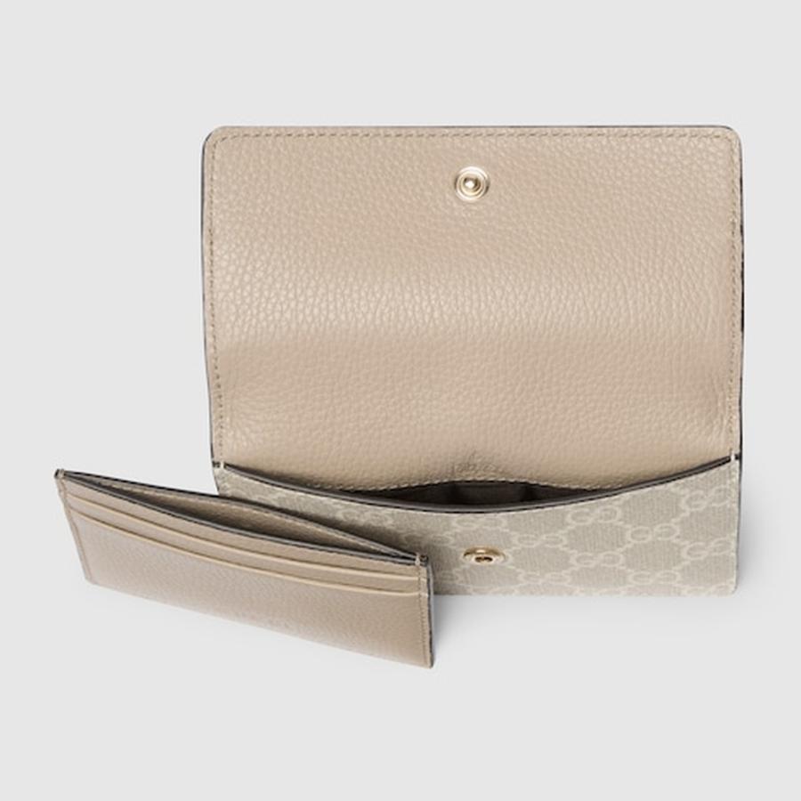 グッチ GUCCI レディース ダブルG ウォレット 財布【ベージュ レザー 】【送料無料】【正規品】の画像