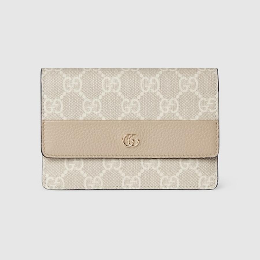 グッチ GUCCI レディース ダブルG ウォレット 財布【ベージュ レザー 】【送料無料】【正規品】の画像