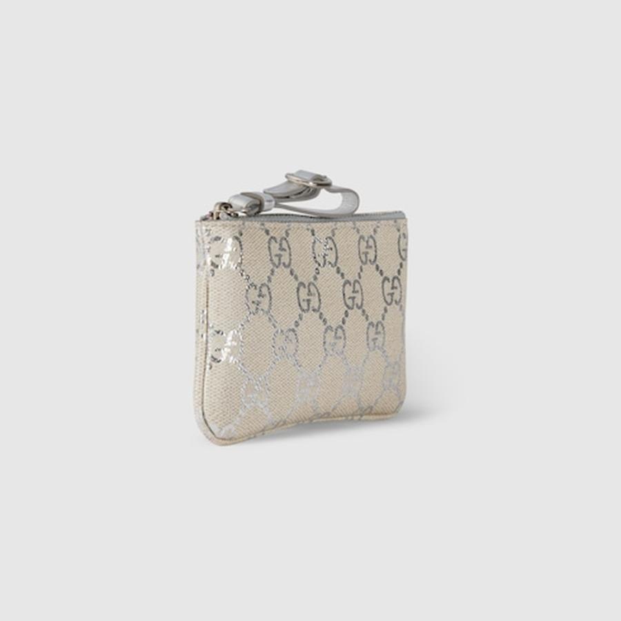 GUCCI（グッチ） レディース GGエンブレム キーポーチ【ベージュ 
