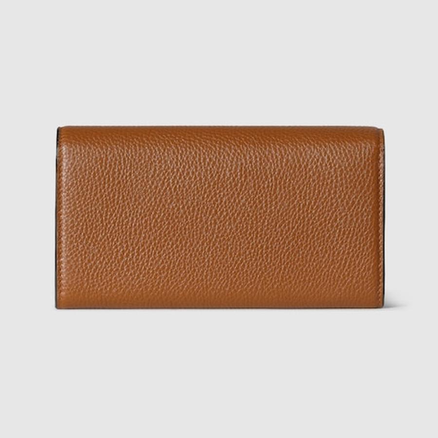 グッチ GUCCI レディース ソフトビット コンチネンタルウォレット 財布【ブラウン レザー 】【送料無料】【正規品】の画像